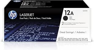 HP 12D Blk Dual Pk LJ Toner Cartridge
