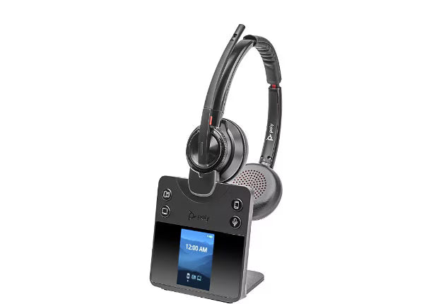 Poly Savi 8400 Office 8420 Headset - Microsoft Teams Certification - Stereo - Wireless - Bluetooth/DECT 6.0 - 590.6 ft - 20 Hz to 20 kHz - Onear - Binaural - Supra-aural - Noise Cancelling Microphone