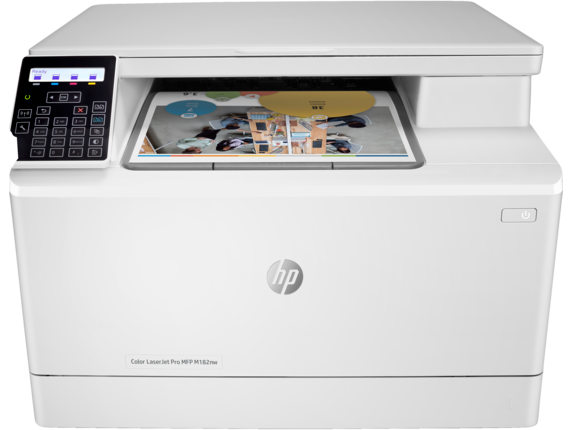 HP Color LaserJet Pro MFP M182nw - 256 MB DDR, 128 MB Flash - Up to 600 x 600 dpi - Hi-Speed USB 2.0 port; built-in Fast Ethernet 10/100 Base-TX network port, 802.11n 2.4/5GHz wireless - One-year unit exchange warranty