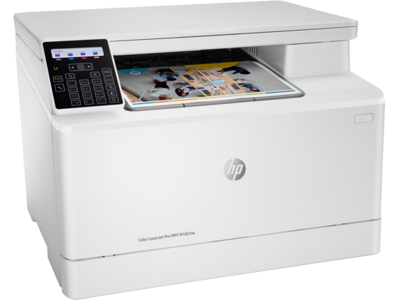 HP Color LaserJet Pro MFP M182nw - 256 MB DDR, 128 MB Flash - Up to 600 x 600 dpi - Hi-Speed USB 2.0 port; built-in Fast Ethernet 10/100 Base-TX network port, 802.11n 2.4/5GHz wireless - One-year unit exchange warranty