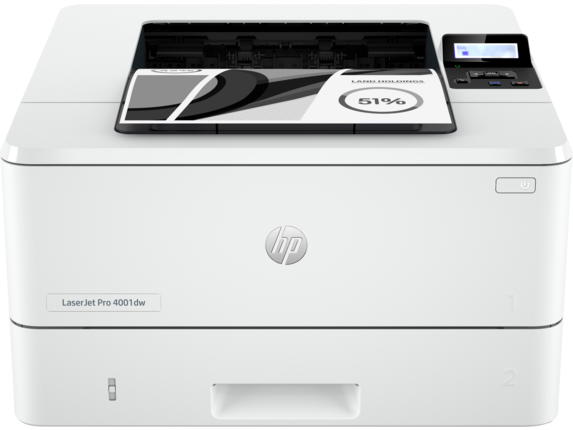 HP LaserJet Pro 4001 4001dw Desktop Wireless Laser Printer - Monochrome 63 ppm Mono - 4800 x 600 dpi Print - Automatic Duplex Print - 350 Sheets Input - Ethernet - Wireless LAN - 80000 Pages Duty Cycle - Plain Paper Print - Gigabit E...