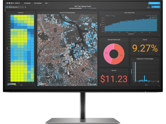 HP Z24f G3 - LED monitor - 24" (23.8" viewable) - 1920 x 1080 Full HD (1080p) @ 60 Hz - IPS - 300 cd/m2 - 1000:1 - 5 ms - HDMI, 2xDisplayPort