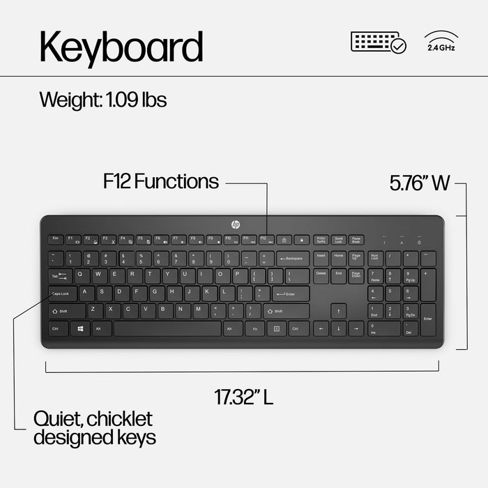 HP 230 BLK Wireless Keyboard